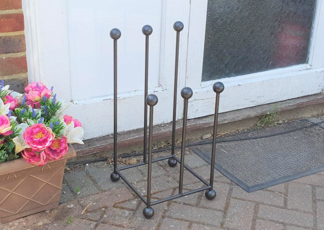 Wrought iron wellington boot stand / rack - available for 2, 3, 4, 5 or 6 pairs. Custom sizes available!!
