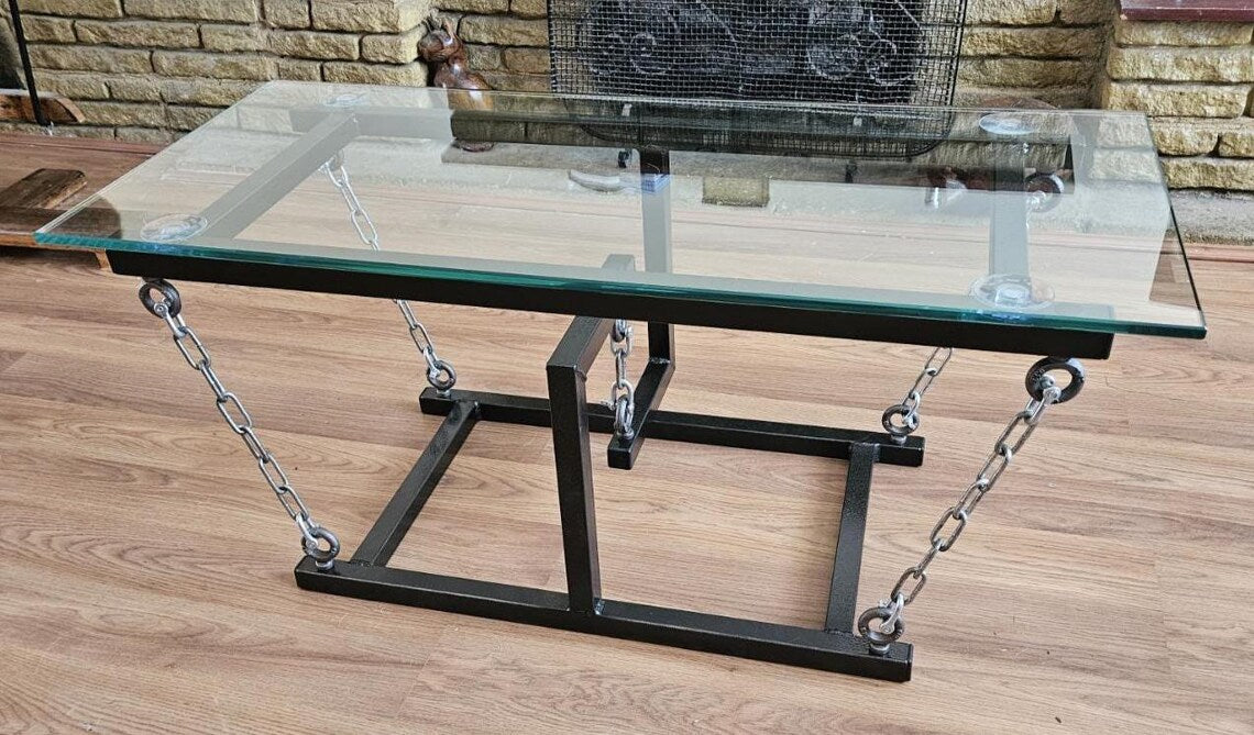 Tensegrity Coffee Table — Handcrafted Steel & Glass (Modern-Industrial Design)