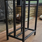 Minimalist steel log store. Handmade and crafted in the UK
