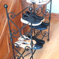 Four tier wrought iron shoe rack. Heart-shaped. Handmade and crafted in the UK