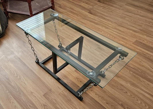 Tensegrity Coffee Table — Handcrafted Steel & Glass (Modern-Industrial Design)