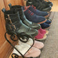 Wrought iron shoe rack. Heart-shaped. Handmade and crafted in the UK