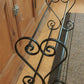 Wrought iron shoe rack. Heart-shaped. Handmade and crafted in the UK